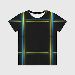 Футболка детская Neon yellow blue, цвет: 3D-принт