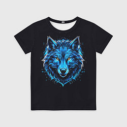 Футболка детская Волк в красках, цвет: 3D-принт