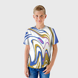 Футболка детская Цветные вихри, цвет: 3D-принт — фото 2