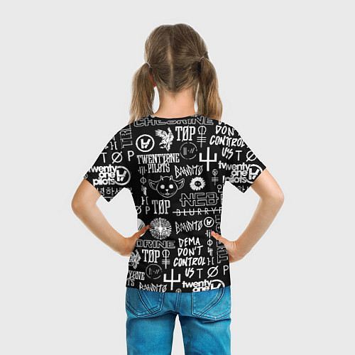 Детская футболка Twenty one pilots rock logo / 3D-принт – фото 6