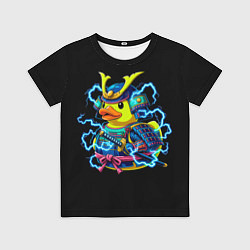 Футболка детская Электрическая уточка самурай, цвет: 3D-принт