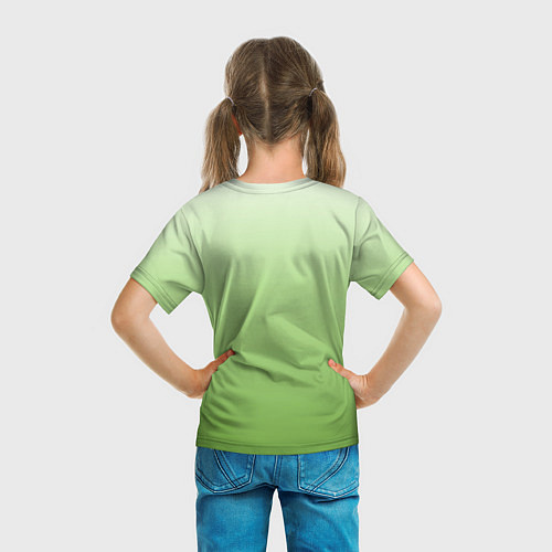 Детская футболка Градиент нежно-зеленый / 3D-принт – фото 6