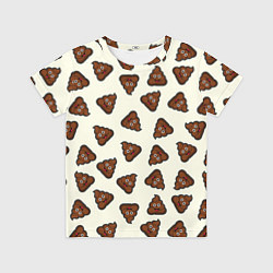 Футболка детская Нашивки какашки, цвет: 3D-принт