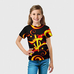Футболка детская Doom dragon steel fire, цвет: 3D-принт — фото 2