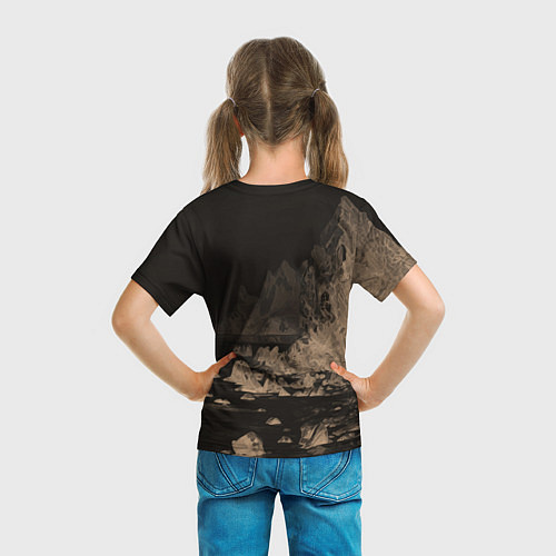 Детская футболка Dream on тёмно-коричневый / 3D-принт – фото 6