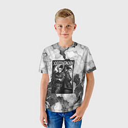 Футболка детская XXXTentacion облокотился об зеркало, цвет: 3D-принт — фото 2