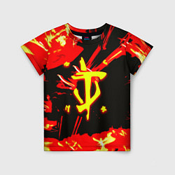 Детская футболка Doom огненный
