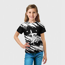 Футболка детская Doom краски полосы, цвет: 3D-принт — фото 2