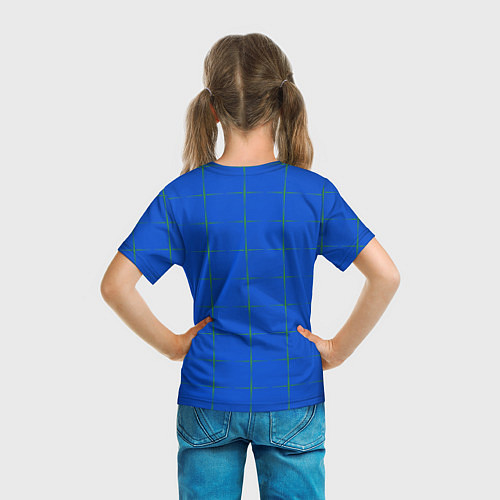 Детская футболка Color blue stripes / 3D-принт – фото 6