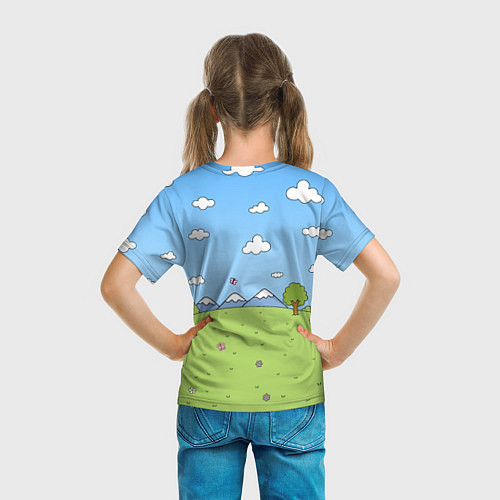 Детская футболка Linkin Park мультяшный стиль на поляне / 3D-принт – фото 6