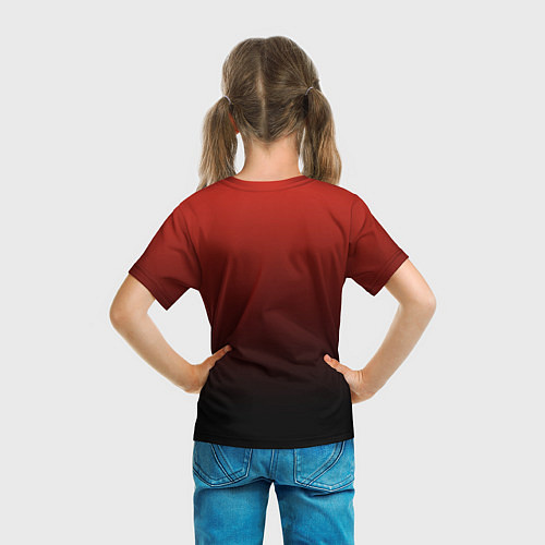 Детская футболка Red gradient / 3D-принт – фото 6