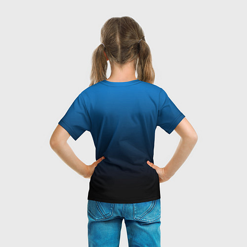Детская футболка Blue gradient / 3D-принт – фото 6
