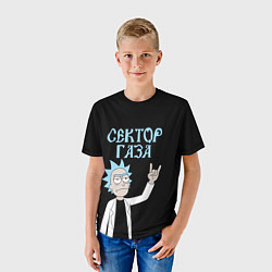 Футболка детская Сектор Газа и Рик Санчес из Рик и Морти, цвет: 3D-принт — фото 2
