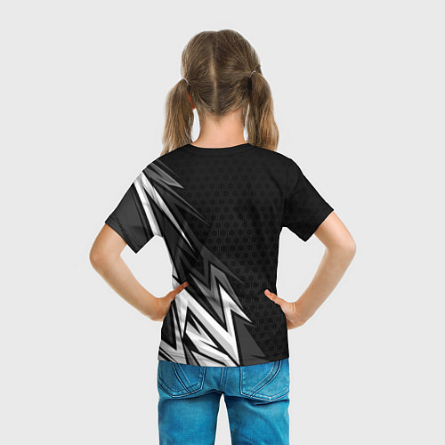 Детская футболка Subaru - монохромный черный / 3D-принт – фото 6
