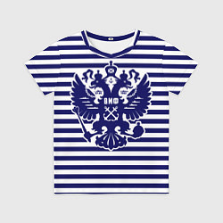 Футболка детская ВМФ - герб России, цвет: 3D-принт
