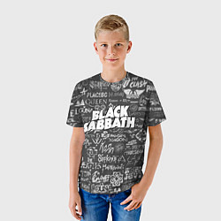 Футболка детская Black Sabbath pattern, цвет: 3D-принт — фото 2