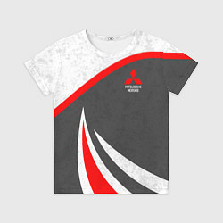 Футболка детская Mitsubishi - красный и серый, цвет: 3D-принт