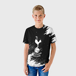 Футболка детская Тоттенхэм белые брызги красок, цвет: 3D-принт — фото 2