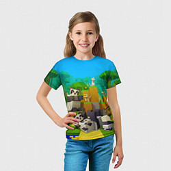 Футболка детская Майнкрафт - панды, цвет: 3D-принт — фото 2
