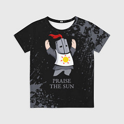 Футболка детская Хвала солнцу - дарк соулс, цвет: 3D-принт