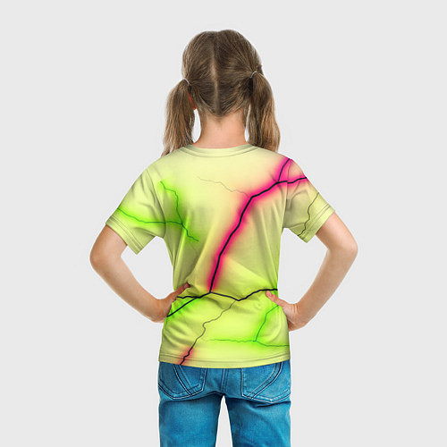 Детская футболка Multicolored lightning / 3D-принт – фото 6