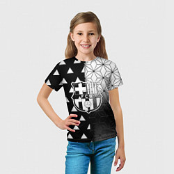 Футболка детская Barcelona geometry black, цвет: 3D-принт — фото 2