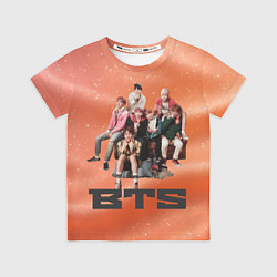 Футболка детская BTS фотка на диване, цвет: 3D-принт