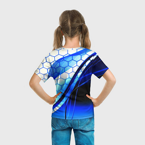 Детская футболка Лестер сити броня соты / 3D-принт – фото 6