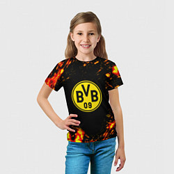 Футболка детская Borussia огненные краски, цвет: 3D-принт — фото 2