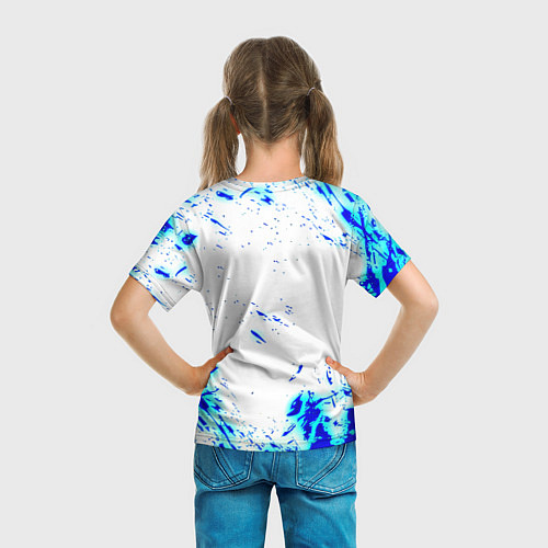 Детская футболка Наполи текстура краски / 3D-принт – фото 6