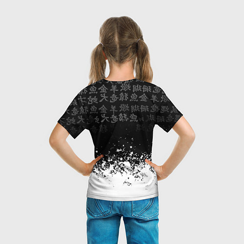 Детская футболка Liverpool японские символы краски / 3D-принт – фото 6