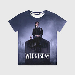 Детская футболка Уэнсдей и вещь на могиле Wednesday