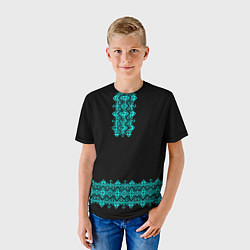 Футболка детская Вышиванка узорный ряд, цвет: 3D-принт — фото 2