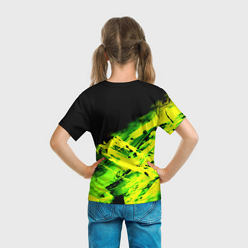Детская футболка Арсенал кислотные краски / 3D-принт – фото 6
