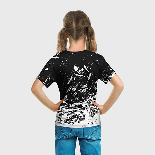 Детская футболка Borussia белые краски / 3D-принт – фото 6