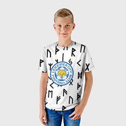 Футболка детская Лестер сити символы митстические, цвет: 3D-принт — фото 2