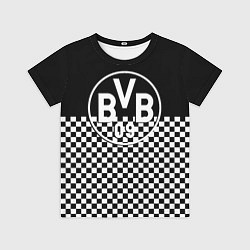 Футболка детская Borussia шахматная клетка, цвет: 3D-принт