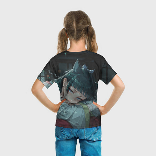 Детская футболка Маомао с кошачьими ушками / 3D-принт – фото 6