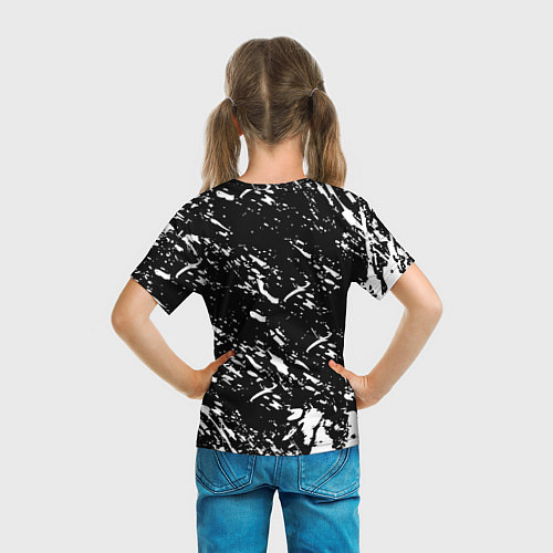 Детская футболка Ливерпуль белые штриха красок / 3D-принт – фото 6