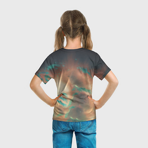 Детская футболка Маомао на фоне облаков / 3D-принт – фото 6