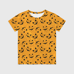 Футболка детская Страшно веселый паттерн на Halloween, цвет: 3D-принт