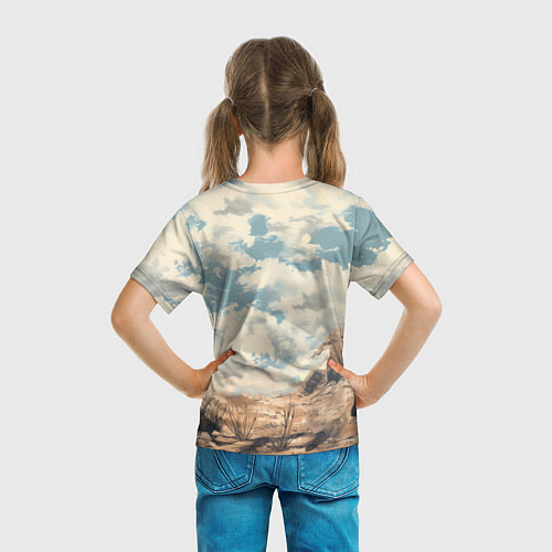 Детская футболка Fallout девушка в пустоши / 3D-принт – фото 6