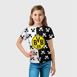 Футболка детская Borussia pattern minecraft, цвет: 3D-принт — фото 2