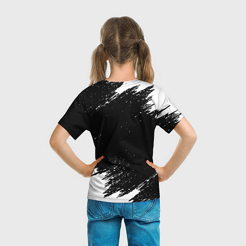 Детская футболка Манчестер Юнайтед белые краски / 3D-принт – фото 6