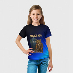 Футболка детская Doctor Hoo сова у телефонной будки, цвет: 3D-принт — фото 2