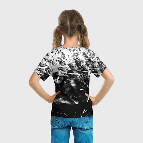 Детская футболка Bayern Mnchen черно белая бумага / 3D-принт – фото 6