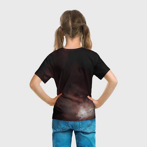 Детская футболка Коричневая лошадь в прыжке / 3D-принт – фото 6