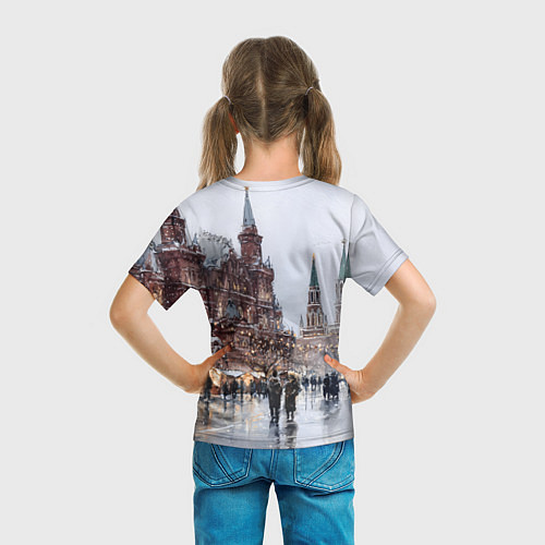 Детская футболка Московский новогодний день / 3D-принт – фото 6