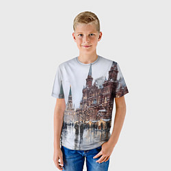 Футболка детская Московский новогодний день, цвет: 3D-принт — фото 2