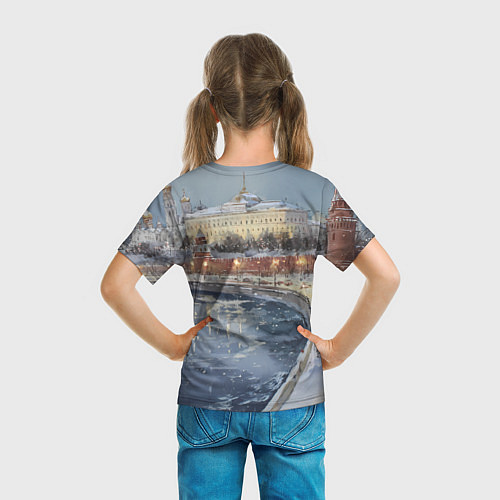 Детская футболка Новогодние праздники в Москве / 3D-принт – фото 6